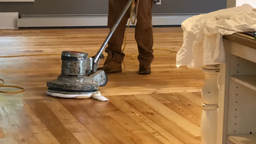 Plamada Flooring crew completing a hardwood floor installation in a Deer Park, IL new construction home